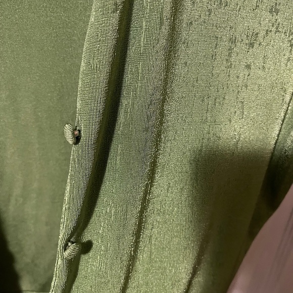 Green cropped button up - Picture 3 of 5